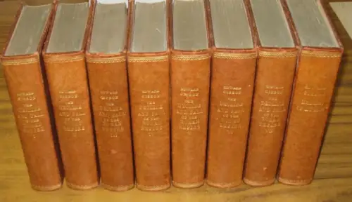 Gibbon, Edward. - J. B. Bury (ed.) / George Birkbeck Hill (ed. Vol.8): The history of the decline and fall of the Roman Empire. Ed. In 7 volumes. Plus: The Memoirs of The Life of Edward Gibbon. Complete in eight volumes. 