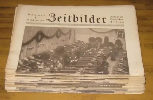 Zeit-Bilder Voss. - Meyer, Wilhelm (Red.): Zeitbilder. Konvolut mit 36 Heften des Jahrgangs 1925. Beilage zur Vossischen Zeitung. Mit den Nummern 8-13, 15-21, 25-32, 35-40, 42-46, 48-51, erschienen vom 22. Februar bis 20. Dezember. 