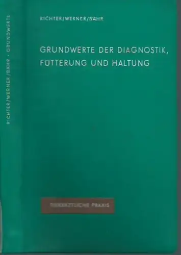 Richter, Wolfgang / Eberhard Werner / Heinz Bähr: Grundwerte der Diagnostik, Fütterung und Haltung. (= Tierärztliche Praxis). Inhalt: 1) Untersuchungsgang Rind, Schwein, Pferd und Schaf. 2) Physiologische Daten. 3) Fütterung. 4) Haltung (Stallbau). 