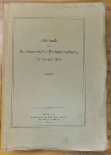 Bodenforschung.   Autoren: Otto Barsch / Walter Hasemann / Otto H. Schindewolf / Otto Seitz /: Jahrbuch der Reichsstelle ( des Reichsamts ) für..