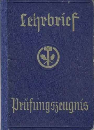 Schlosser  und Maschinenbauer Innung Berlin.   Rieth & Sohn, Eisen  und Bronzebau.   Günter Riechert, geboren 1931 zu Berlin, Lehrbrief und.. 