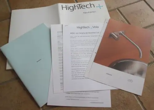 Hightech + Vola AG, Sanitär-Armaturen. - Arne Jacobsen: Hightech + Vola. Neuheiten (Katalog). 