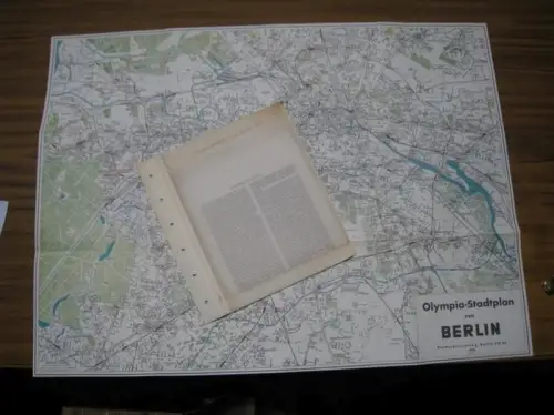 BerlinArchiv herausgegeben von Hans-Werner Klünner und Helmut Börsch-Supan. - Olympiade 1936: Olympia-Stadtplan von Berlin, 1936. - REPRINT ! ( = Berlin-Archiv, herausgegeben von Hans-Werner Klünner und Helmut Börsch-Supan ). 