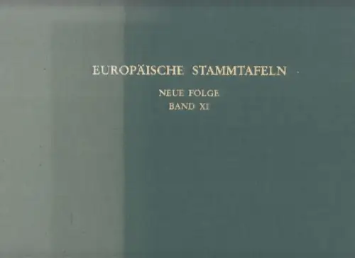 Schwennicke, Detlev (Hrsg.): Familien vom Mittel- und Oberrhein und aus Burgund. (= Europäische Stammtafeln. Stammtafeln zur Geschichte der europäischen Staaten. Neue Folge: Band IX). 