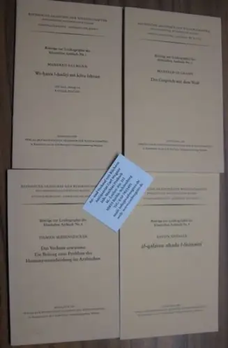 Bayerische Akademie der Wissenschaften.  Manfred Ullmann, Tilman Seidensticker, Anton Spitaler: Konvolut mit den Bänden 1, 2, 6 und 8: Beiträge zur Lexikographie des Klassischen.. 