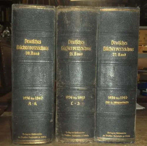 Deutsche Bücherei Leipzig / Bibliographische Abteilung des Börsenvereins der Deutschen Buchhändler zu Leipzig (Bearb.): Deutsches Bücherverzeichnis 1936   1940 Eine Zusammenstellung der im deutschen.. 