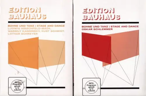 Edition Bauhaus - Torsten Blume, Christian Hiller, Philipp Oswald u.a. (Hrsg.): 2 DVDs : Edition Bauhaus - Bühne und Tanz / Stage and Dance. 1. Oskar Schlemmer / 2. Ludwig Hirschfeld-Mack, Wassily Kandinsky, Kurt Schmidt, Lothar Schreyer. 