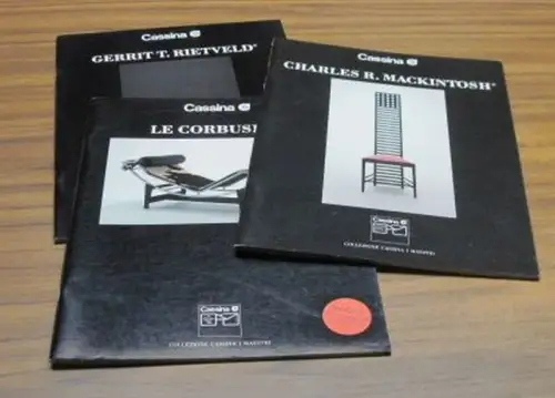 Collezione Cassina i Maestri. - Gerrit T. Rietveld / Le Corbusier / Charles B. Mackintosh: 3 vols.: Gerrit T. Rietveld / Le Corbusier / Charles B. Mackintosh. 