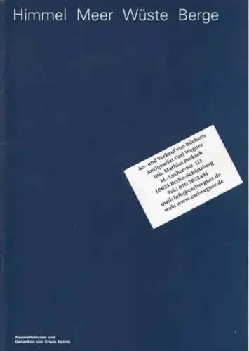 Heinle, Erwin: Himmel, Meer, Wüste, Berge. Aquarellskizzen und Gedanken von Erwin Heinle. 