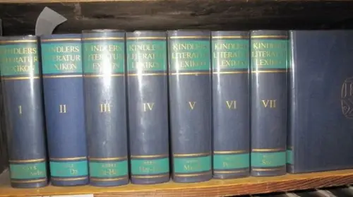 Kindler ( Kindlers ) Literaturlexikon - Bompiani, Valentino, Gert Woerner, Rolf Geisler (Hrsg.): Kindlers Literatur Lexikon. Komplett in acht ( 8 ) Bänden. 7 Bände Werke A-Z UND Bd. 8 : Nachträge / Registerband. 