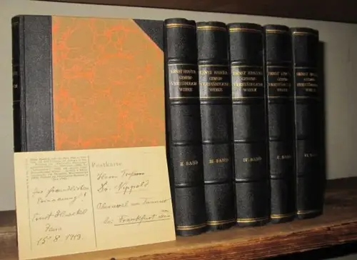Haeckel, Ernst (1834   1919)   Heinrich Schmidt Jena (Hrsg.): Gemeinverständliche Werke. Komplett in 6 Bänden. Mit signierter Beilage   siehe Anmerkung.. 