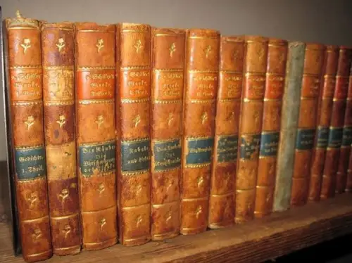 Schiller, Friedrich von: Sämmtliche Werke. Komplett mit 18 + 7 Bänden. - 18 Bände Werke und Supplemente 1 - 7 ( Sämtliche, Saemmtliche Werke ). 
