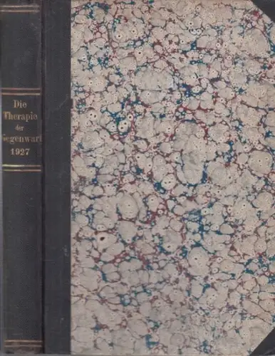 Therapie der Gegenwart, Die.   herausgegeben von G. Klemperer.   mit Beiträgen von H. Strauß, Fritz Munk, K. Stolte, O. Vulpius, Hermann Schlesinger.. 