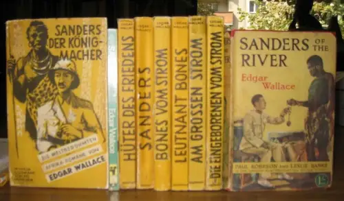 Wallace, Edgar: Afrika   Konvolut, bestehend aus 9 Titeln: 1) Die Eingeborenen vom Strom. 2) Am großen Strom. 3) Leutnant Bones. 4) Bones vom.. 