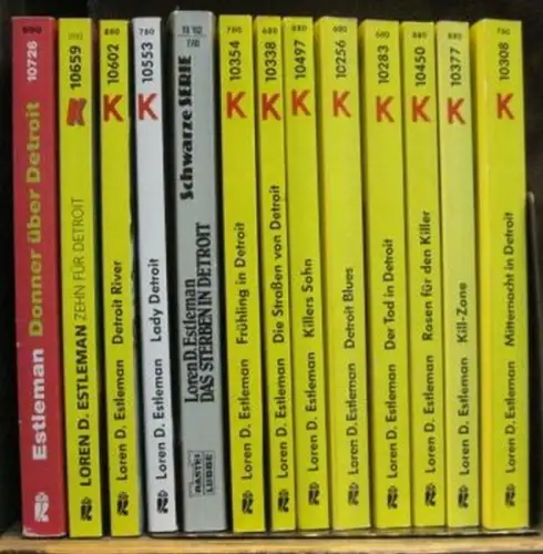 Estleman, Loren D: 10 Bände der Amos Walker Reihe: Detroit Blues / Der Tod in Detroit / Mitternacht in Detroit / Die Straßen von Detroit.. 