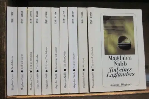 Nabb, Magdalen: Konvolut mit 10 (von 14) Bänden: Band 1) Tod eines Engländers / 3) Tod im Frühling / 4) Tod im Herbst / 5).. 