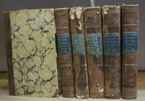 1001 Nacht.- Max habischt, H. von der hagen, Carl Schall (Übers.): Tausend und Eine Nacht - Bände 3 - 15 in 6 Büchern. Arabische Erzählungen. 