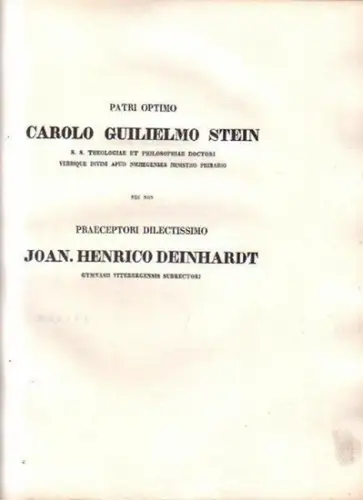 Stein, Fridericus (Friedrich): De Myriapodum partibus genitalibus, nova generationis theoria atque introductione systematica adjectis. Dissertatio inauguralis zoologica quam [Geschlechtsorgane und Geschlechtssekrete der Tausendfüßler (speziell der.. 