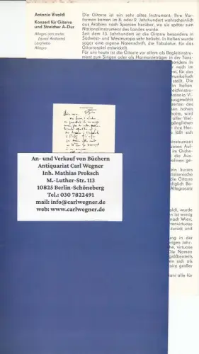 Programmheft zum 7. Sinfoniekonzert, Spielzeit 1977/1978, April 1978. - Dirigent: Dieter Gerhardt Worm, Solist: Alirio Diaz. - gespielt wurden Stücke von Vivaldi, Mauro G. Giuliani, Antonin Dvorak und Maurice Ravel