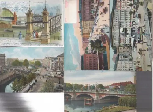 Berlin.   historische Postkarten / Ansichtskarten.   Familie Lorenz in Königsberg und Berlin: Berlin: Konvolut mit 5 Ansichtskarten von Brücken.   Motive:.. 