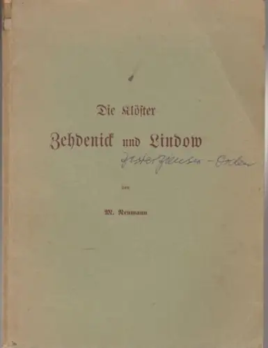 Neumann, M: Die Klöster Zehdenick und Lindow. 