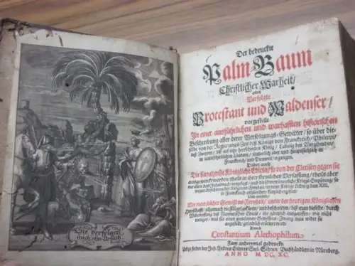Aletophilus, Constantin (d. i. Nicolaus Gürtler): Der bedruckte Palm Baum / Christlicher Warheit, oder Verfolgte Protestant und Waldenser / vorgestellt in einer ausführlichen und warhafften.. 