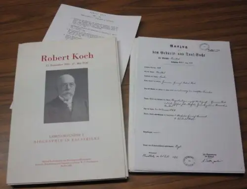 Koch, Robert. - Paschmann, W.F. (Red.) / Robert-Koch-Institut Bundesgesundheitsamt Berlin (Hrsg.): Robert Koch 11. Dezember 1843 - 27. Mai 1910. Lebenszeugnisse I: Biographie in Facsimiles. 