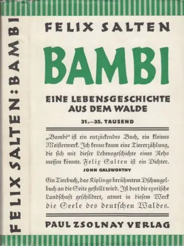 Salten, Felix: Bambi. Eine Lebensgeschichte aus dem Walde. 