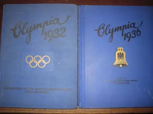 Olympia / Olympiade.   Cigaretten Bilderdienst / Walter Richter u. a: Die Olympischen Spiele. 2 Bände der Jahre 1932 und 1936: Die Olympischen Spiele.. 
