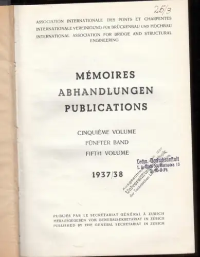 Brückenbau / Hochbau.   Association internationale des ponts et charpentes /  Internationale Vereinigung für Brückenbau und Hochbau / International association for bridge and.. 