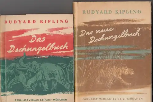 Kipling, Rudyard: Konvolut mit 2 Bänden: Das Dschungelbuch / Das neue Dschungelbuch. 