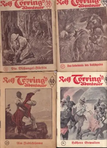 Warren Holm, Hans / Hans Warren: Rolf Torring´s Abenteuer. Konvolut mit 12 Heften der Reihe. Enthalten sind: Nr. 17: Das Geheimnis des Radschuten / Nr.. 