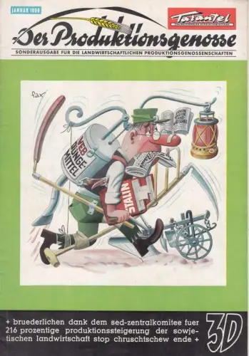Tarantel, Januar 1956: Der Produktionsgenosse. Sonderausgabe für die landwirtschaftlichen Produktionsgenossenschaften (LPG)