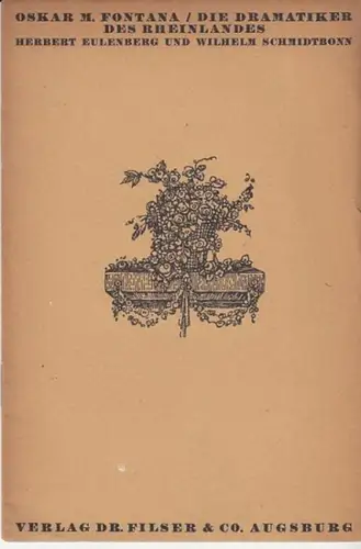 Fontana, Oskar M: Die Dramatiker des Rheinlandes Herbert Eulenberg und Wilhelm Schmidtbonn (= Dichter und Bühne - Meister der Oper. Literatur- und Musikgeschichte in Einzelheften für Theaterbesuch Hrsg.vom Bühnen Volksbund In Frankfurt / M.). 