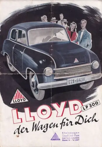 Lloyd Maschinenfabrik Bremen (Hrsg.): Lloyd LP 300 - der Wagen für Dich (Verkaufsprospekt). 