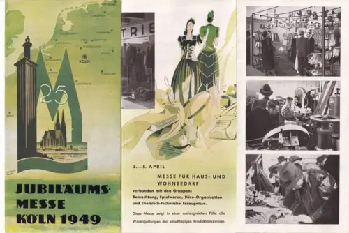Kommunaler Verwaltungsdienst Nordrhein-Westfalen (KVD NRW) (Hrsg.): Jubiläumsmesse Köln 1949  (25. Kölner Messe) - Prospekt. 