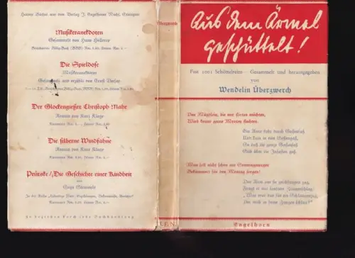 Überzwerch, Wendelin (Hrsg.): Aus dem Ärmel geschüttelt! Fast 1001 Schüttelreim - Gesammelt und herausgegeben von Wendelin Überzwerch. 