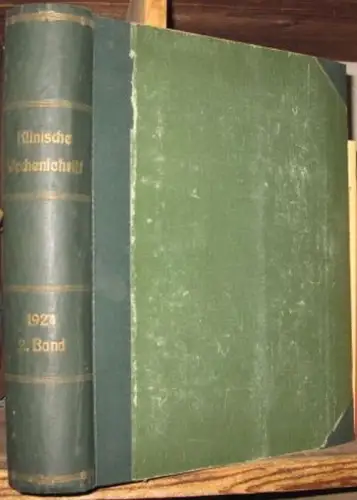 Klinische Wochenschrift. 3. Jahrgang 1924, II. Halbjahr, Nummern 27-52 (1. Juli - 23.Dezember)