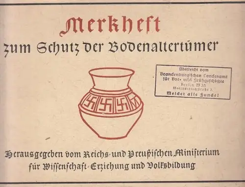 Merkheft zum Schutz der Bodenaltertümer