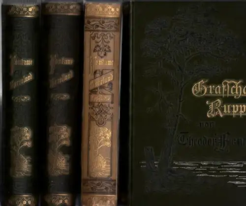 Fontane, Theodor: Wanderungen durch die Mark Brandenburg. Komplett in 5 Teilen. 1) Die Grafschaft Ruppin. 2) Das Oderland. Barnim Lebus. 3) Havelland. Die Landschaft um.. 