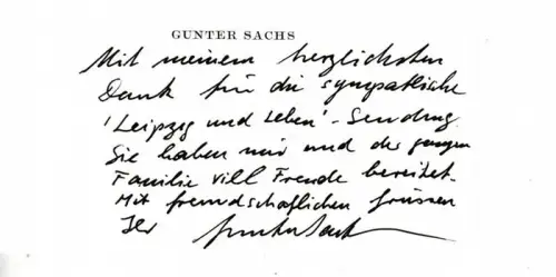 Sachs, Gunter.- Wilfried Rott: Sachs - Unternehmer, Playboys, Millionäre. Eine Geschichte von Vätern und Söhnen. - Widmungsexemplar. 