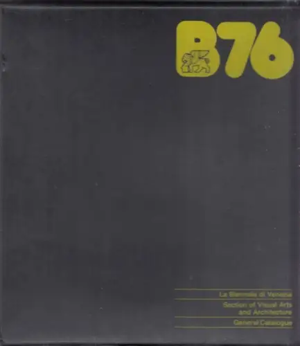 Biennale di Venezia.- Barbara Radice, Franco Raddi (Ed.): 2 volumes: La Biennale di Venezia 1976. Environment, Participation, Cultural Structures. General catalogue First and second volume. 