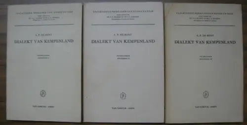 Bont, A. P. de: Dialekt van Kempenland. Meer in het bijzonder d ' oerse taol. Deel II and III: Vocabularium, Aflevering I - III. Met tekeningen van J. A. Louwers (= Taalkundige Bijdragen van noord en zuid, IX). 
