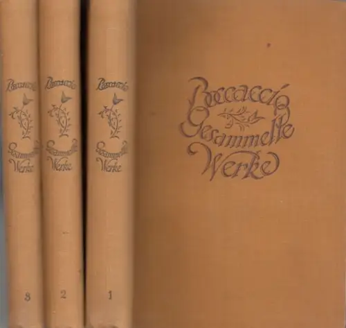 Boccaccio, Giovanni - Berndt Wolffram (Hrsg.): Gesammelte Werke. 3 Bände komplett. 