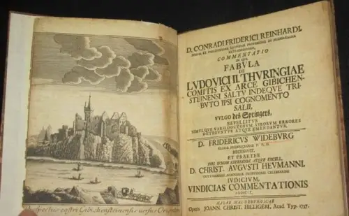Reinhard, Conrad Friedrich: Commentatio in qua fabula de Ludovici II. Thuringiae ... ex arce Gibichensteinensi saltu ... vulgo des Springers, refellitur. 