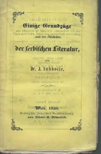 Einige Grundzüge aus der Geschichte der serbischen Literatur