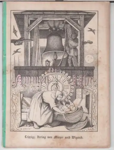 Die Ammen - Uhr. Aus des Knaben Wunderhorn. - In Holzschnitten nach Zeichungen von Dresdener Künstlern
