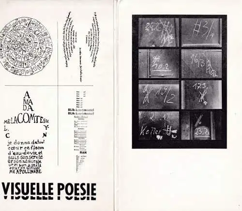 Sachse, Karla - Guillermo Deisler / Club der Kulturschaffenden ' Johannes R. Becher ' (Veranstalter der Ausstellung): Visuelle Poesie [Ausstelluingskatalog]. 