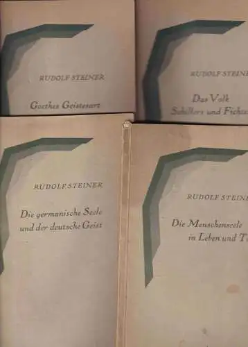 Steiner, Rudolf und Marie: Aus schicksalstragender Zeit, eine Schriftenreihe. Komplett mit 7 Heften: I) Goethes Geistesart in unsern schicksalsschweren Tagen und die deutsche Kultur. II) Das Volk Schillers und Fichtes. III) Die Menschseele in Leben und To