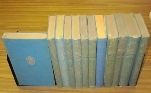 Stevenson, Robert Louis.   Herausgegeben von Marguerite und Curt Thesing: Gesammelte Werke in 12 Bänden: 1) Abenteuer John Nicholsons und andere Erzählungen. 2) Catriona.. 